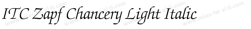 ITC Zapf Chancery Light Italic字体转换